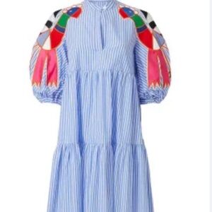 Stella Jean striped parrot dress